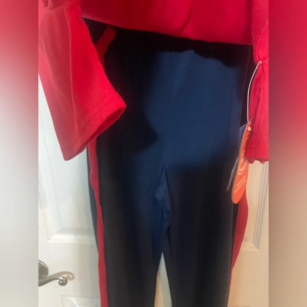 NWT Wonder Nation Boys XXL 18 Do Not Disturb Pajama Set Red Blue Sleepwear